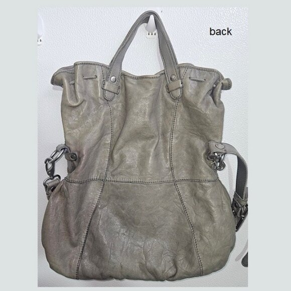 Lucky Brand Messenger Gray Italian Leather, handbag, shoulder, crossbody bag - Picture 2 of 14